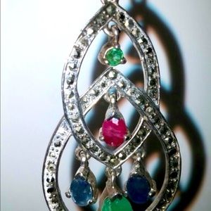 Dangle sterling silver earring